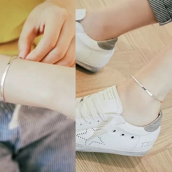 14k Gold 4mm Snake Chain Bracelet/Anklet Sterling Silver - Picture 5 of 10